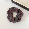 Vintage Lazo Combinable Cuadros Anillo para el Cabello Intestino Grueso Nuevo Estilo Cuerda para el Cabello Bolas Elegante Estilo Pequeño Chanel Cuerda para el Cabello