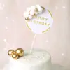 Decoración de Pastel Bola de Pelo Perlas Doradas Rica y Hermosa y Delgada Redonda Pequeña Marca Hada Pequeño Príncipe Tarjeta de Enchufe para Cumpleaños