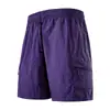 Shorts Masculino de Verão de Secagem Rápida Casual Cargo Cinco Pontos Roupa Externa Esportiva Calça Reta de Comprimento Médio Calça de Praia