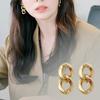 Pendientes de Cadena con Borla Hueca para Mujer, Estilo Coreano Moda Personalidad Geométricos para el Trabajo, Estilo Ins Pendientes Hip-Hop