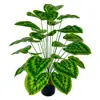 Plantas Verdes Simuladas Transfronteiriças, Plantas em Vasos Folha de Pavão, Plantas Simuladas, Árvores Artificiais, Enfeites de Interior, Plantas Verdes Artificiais, Paisagismo de Engenharia