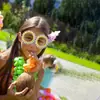 Gafas de Fiesta Hawaiana Pelota de Playa Diversión Gafas Temáticas Divertidas Flamenco Girasol Gafas Decorativas