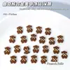 Oso de Dibujos Animados Serie Color Té Mi Ka Accesorios de Aleación para Uñas Uñas de Oso de Chocolate al por Mayor Uñas Portables al por Mayor