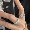 Anillo de Corazón Hueco Trenzado para Mujer, Estilo Irregular Simple, Anillo Abierto Nuevo, Anillo de Dedo Índice de Moda