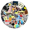 50 Pegatinas de Graffiti de Series de TV Americanas Sin Repetir para Carrocería de Coche, Computadora, Patineta, Pegatinas Impermeables de Dibujos Animados, Calcomanías de Series de TV Americanas al por Mayor
