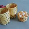 Supermercado embalaje de 12 piezas cesta de huevos de bambú redonda hexagonal ojo cesta de huevos bambú tejido cesta de waxberry cesta de fresas