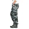 Macacão Novo de Primavera e Outono Masculino Solto Plus Size Reta Casual Calças de Trabalho com Vários Bolsos Marca da Moda Calças de Proteção para Homens