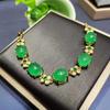 Fabricantes de calcedônia atacado pulseira de prata s925 com calcedônia verde incrustada pulseira de jade de calcedônia fornecimento ao vivo