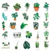 100 planta verde graffiti personalidad transfronterizo pequeño fresco creativo DIY monopatín taza equipaje pegatina impermeable