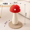 Tabla rascadora para gatos resistente al desgaste sin pelusa hongo rojo tamaño grande todo sisal árbol para gatos cuerda de cáñamo colorida rascador para gatos resistente a los arañazos