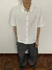 Camisa de Manga Corta Rayada de Alta Inteligencia de Fábrica para Hombre, Verano Cleanfit Holgada Casual para Viajero de Media Manga