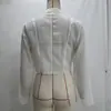 Top Corto Ligeramente Transparente con Cuello Alto Abotonado Estilo Europeo y Americano Transfronterizo Moda Nueva 2026 Elegante Nuevo Estilo Chino 1415241