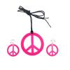 Traje hippie de venta caliente transfronteriza, gafas de carnaval y pendientes con dijes de paz, collar, tocado, accesorios, fabricante de productos.