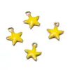 Horno de Acero Inoxidable-Chapado en Oro Corazón con Goteo de Aceite, Estrella de Cinco Puntas, Colgante de Cruz DIY Pulsera Collar Accesorios de Joyería