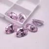 Piedra Suelta de Circonita Rosa Claro, Gema Rosa Claro con Forma de Huevo, Piedra Principal para Joyería de Circonita Cúbica Sintética con Forma Ovalada