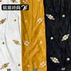 Bordado pesado de lantejoulas douradas, bordado de tubo de miçangas, tecido de veludo outono e inverno, vestido feminino, casaco, colete, tecido bordado