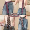 Corbata Estilo Rosa para Mujer 2026 Nuevo Pañuelo de Seda Rayado Estilo Coreano Combinado con Corbata de Lazo para Camisa Pañuelo Atado a Mano Accesorio de Moda