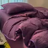 Novo conjunto de quatro peças com bordado de concha em fio fofo, design liso, lavável à máquina, adequado para camas de solteiro e casal, dormitórios estudantis e pousadas