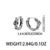 Brincos de Rosa Transfronteiriços para Homens, Brincos da Moda com Design de Nicho Retrô para Mulheres, Simples e Estilosos, Acessórios Versáteis