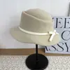 Nuevo Estilo Coreano Otoño/Invierno Estilo Hepburn Mezcla de Lana Cálido Moda Versátil Sombrero de Pescador Lazo Hace que la Cara se Vea Más Pequeña Moderno