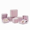 Caja Redonda de Franela para Joyería Caja de Embalaje Aretes Caja para Joyería Almacenamiento de Pulseras Caja de Regalo Caja de Embalaje para Joyería en Vivo