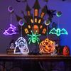Luz LED de Halloween com Ventosa Luz Decorativa Gnomo Morcego Coelho Abóbora Luz Lanterna Ambiente Interno para Parede