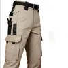 Pantalones Tácticos para Hombre Transfronterizos, Pantalones Casuales Rectos para Hombre de Trabajo, Lona Fina Delgada de Secado Rápido Anti-arrugas, Pantalones Largos de Otoño