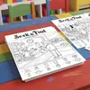 Compra directa transfronteriza de 10 hojas/paquete de pósteres para colorear, pósteres para colorear de exploración de escenas divertidas, juguetes educativos para colorear dibujados a mano por niños