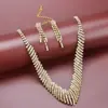 Juegos de Joyería Europeos y Americanos Transfronterizos, Collares y Pendientes de Novia, Joyería de Moda y de Alta Gama, Accesorios Versátiles de Cadena para Clavícula