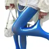 (Medias de Aceite de Caballo Color Azul Zafiro) Medias Sexys de Satén Brillantes 8D Ultra Delgadas, Talla Grande, Reflectantes, Ligeras, Resistentes a Enganches
