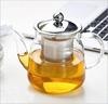 Conjunto de chá de vidro com filtro, bule kung fu espesso, aço inoxidável, grande capacidade, bule de borossilicato