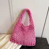 Moda Transfronteriza Bolso Casual Simple para Mujer 2026 Nuevo Tejido Diseño de Nicho Bolso de Hombro para Viajar Bolso Tote