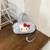 Bolsa de Mão Xadrez de Nicho para Mulheres 2025 Nova Tendência Bolsa Transversal Pequena de Gatinho Fofo para Meninas Mini Bolsa de Boliche