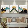 Soporte pintura abstracta moderna trilian de alta definición hecha a medida Sol de Montaña Dorado pintura abstracta hotel decoración del hogar pintura al óleo