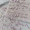 Decoraciones Mini para Uñas, Pedrería Pequeña de Fondo Plano, Pedrería Irregular Brillante K9 de Fondo Plano, Decoraciones Rosas de Cristal para Uñas