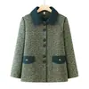 Nuevas chaquetas de otoño e invierno para mujeres de mediana edad y mayores, tops holgados y elegantes para madres, ropa de otoño para personas mayores, abrigo estilo Chanel para abuela