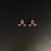 Nuevos Pendientes de Botón Mini Saturno con Diamante 2025 Nicho Diseño Simple Pendientes Versátiles para el Día a Día Pendientes Sencillos Exquisitos
