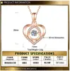 Collar de Plata de Ley S925 Colgante de Moissanita Forma de Corazón Forma de Corazón Pulsante Cadena para Clavícula de Mujer Fabricante Mayorista