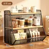 Estante de almacenamiento de escritorio, estante para mesa de cocina, mesa de centro para sala de estar del hogar, portavasos multicapa, soporte para bolsitas de té, estante para snacks