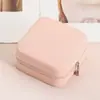Caja de Joyería Portátil Transfronteriza para Pendientes, Aretes y Accesorios, Caja Simple de Viaje con Cremallera para Anillos y Collares
