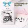 40 Piezas Arte para Uñas Cóncavo Pan al Vapor Joyería de Perlas Fototerapia Decoraciones para Uñas DIY Perla Grande Cremosa Blanca Tridimensional
