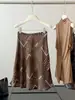 Falda Midi de Cola de Pez con Estampado Retro para Mujer, Nuevo Estilo de Verano, Impresionante y Elegante, Cintura Alta, Adelgazante, Línea A, Ceñida a la Cadera