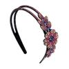 Banda para el cabello de ala ancha estilo coreano con diadema dentada, antideslizante, simple, blanca, para cubrir el cabello, anillo para el cabello, accesorios para el cabello de moda, pinza para el cabello con rosa de diamantes de imitación