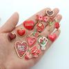 Fabricante de Accesorios de Joyería DIY de Flores en Stock, Accesorios de Colgantes Hechos a Mano en Forma de Corazón, Fabricante de Accesorios de Joyería DIY de Aleación