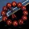 Pulseira pequena de madeira Rosewood africana antiga, folha pequena, contas de sândalo vermelho da Zâmbia, 108 contas, como rosewood indiano