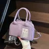 Moda Brillante de Primavera 2025 Cara Brillante Color Sólido Coreano Bolso Boston Portátil Diseño de Nicho Bolso de Hombro Cruzado