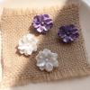 Aretes de Flor Rosa, Estilo Retro de Invierno Año Nuevo, Adecuados para Rostros Redondos, Aretes Pequeños de Frijol Adelgazantes, Aretes de Año de Nacimiento, Diseño Floral