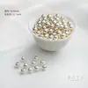 Chapado en Oro de 14K Cuentas Pequeñas Doradas Cuentas Sueltas Accesorios para Pulseras Pulsera de Cuentas Hecha a Mano DIY Materiales para Joyería de Cuentas Plateadas