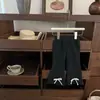 ¡NingliOriginal! Conjunto de bebé para niña estilo coreano con cuello de volantes, chaleco de punto calado, corbatín y pantalones acampanados