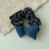 Scrunchie xadrez estilo floresta para mulheres, elástico de cabelo de alta qualidade estilo coreano, novo elástico de cabelo com laço 2026